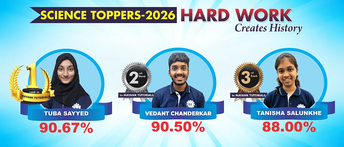Science 2025 JEE NEET MHT-CET achievers from Mayank Tutorials Mumbai